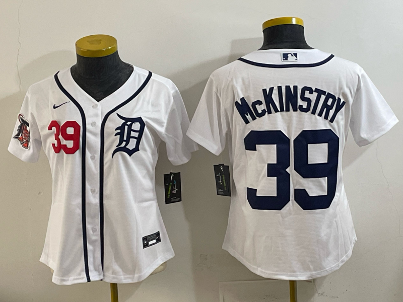 Youth  Detroit Tigers #39 McKinstry white 2025 Nike MLB jersey 003->youth mlb jersey->Youth Jersey